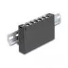 DELOCK Mini Desktop RJ45 6 prievadų Cat.6A ekranuotas skydelis, metalinis, juodas, 80×22×125 mm