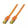 EFB-Elektronik RJ45 komutacinis kabelis Cat.6A S/FTP LSZH Cat.7 neapdorotas kabelis oranžinis 0,5 m