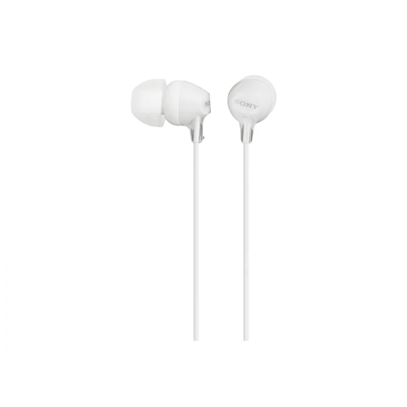 Sony MDR-EX15LP, Laidinis, 8 - 22000 Hz, Muzika, 3 g, Ausinės, Balta