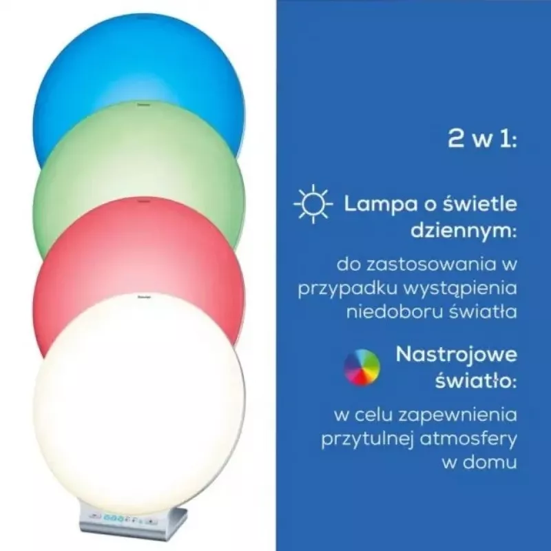 Šviesos terapijos lempa Beurer TL100 — 10 000 liuksų intensyvumas, energiją taupanti konstrukcija