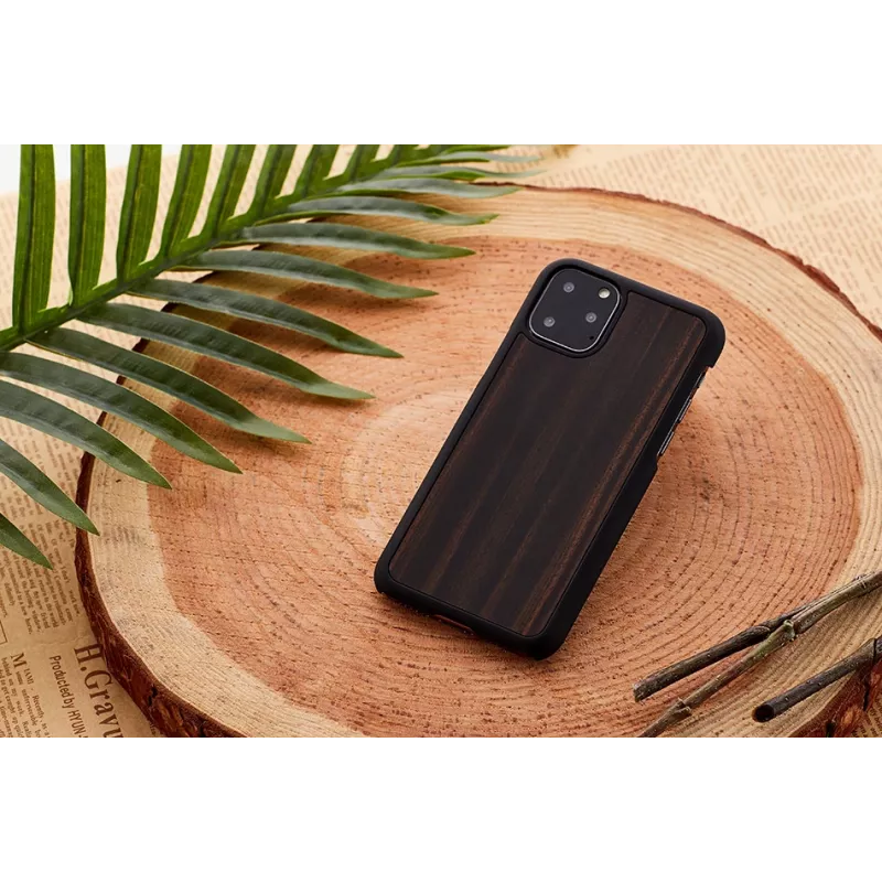 man and wood išmaniojo telefono dėklas iPhone 11 Pro Max, juodmedžio juoda