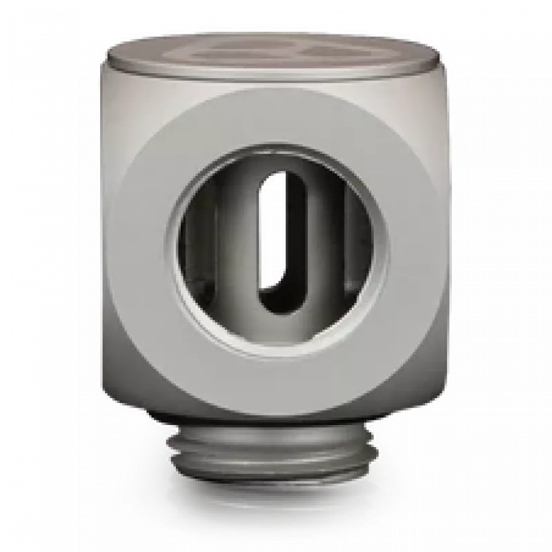 Thermal Grizzly DeltaMate Rotary T – vandens aušinimo jungtis, matinis nikelis, 1 vnt. (TG-DM-FIT-0204)