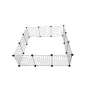 Šunų aptvaras c&c Modular 145×75×37 cm — vidaus/lauko namelis, modulinė panelių konstrukcija, juodas