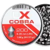 Gun pellet UMAREX Pointed Ribbed Shot Cobra 6.35 mm, 1.56 g, sidabrinis, 200 vnt.