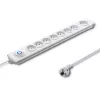 Apsauginis filtrų lizdas Qoltec 50293 Baltas 8 AC lizdai 230 V