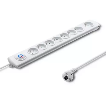Apsauginis filtrų lizdas Qoltec 50293 Baltas 8 AC lizdai 230 V