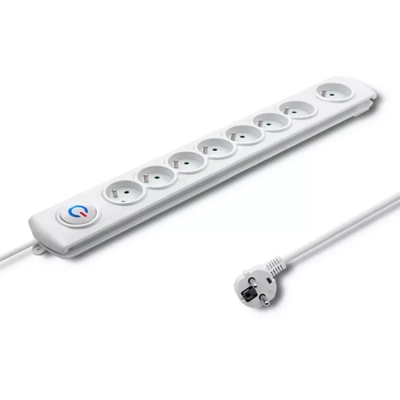 Apsauginis filtrų lizdas Qoltec 50293 Baltas 8 AC lizdai 230 V