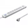 Apsauginis filtrų lizdas Qoltec 50293 Baltas 8 AC lizdai 230 V