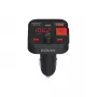 SAVIO FM siųstuvas, Bluetooth 5.3, QC 3.0 įkroviklis, LED ekranas, Bass Boost, TR-15, juodas