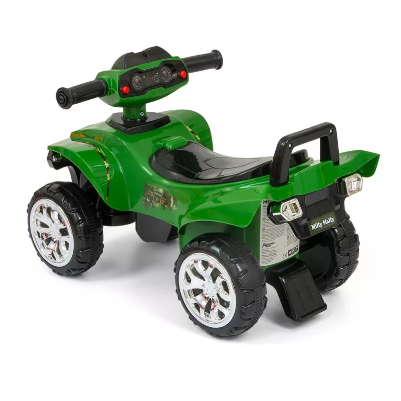 Riedėjimo žaisliukas milly mally Ride-on Monster Military modelis 27515 mažiems vaikams