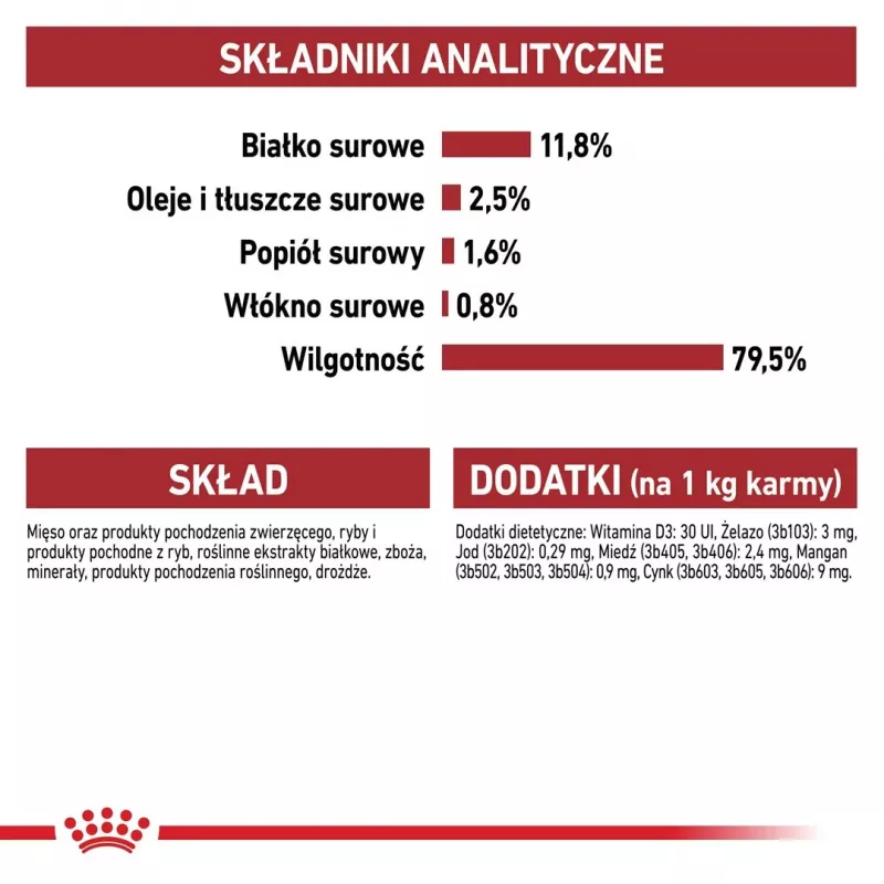 Šlapias kačių maistas Royal Canin Instinctive 12 x 85 g — paukštiena, suaugusioms, šlapimo takų sveikatos palaikymas