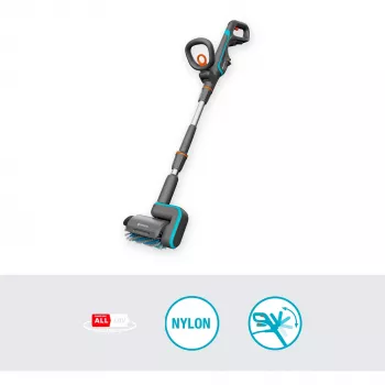 akumuliatorinis universalus valytuvas AquaBrush Patio 18V P4A solo, kietų grindų valiklis Pilka/turkio, be akumuliatoriaus ir įkroviklio, POWER FOR ALL ALLIANCE