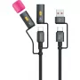 USB laidas 4smarts 541060 USB 2.0 1m USB C juoda pilka