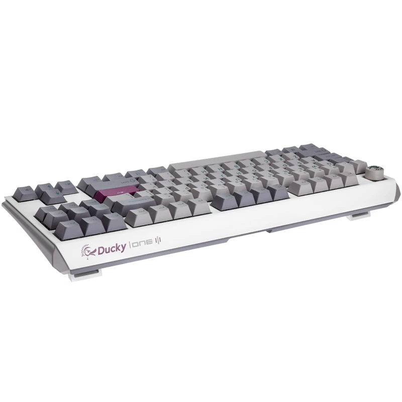 Ducky One 3 TKL klaviatūra, žaidimams, USB, JAV anglų k., sidabrinė