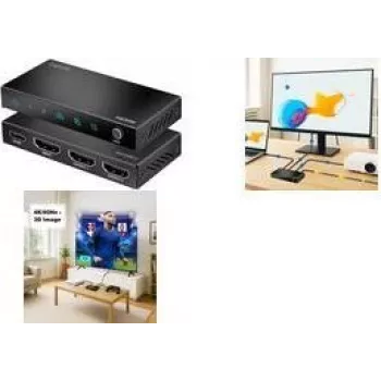 HDMI skirstytuvas, 1x2 prievadų, 4K/60 Hz, HDCP, EDID, HDR, CEC, raiškos keitiklis (HD0066)