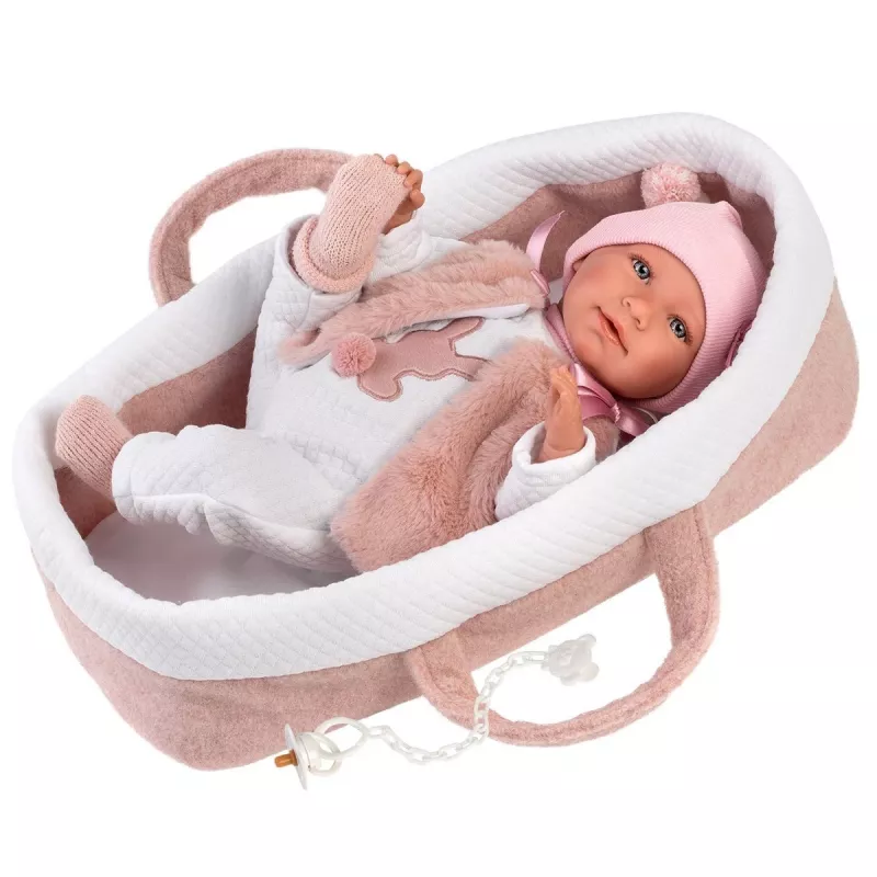 Lėlė Llorens Mimi Rosa 42 cm — Llorens 74012, vinilas ir tekstilė, lankstomos galūnės
