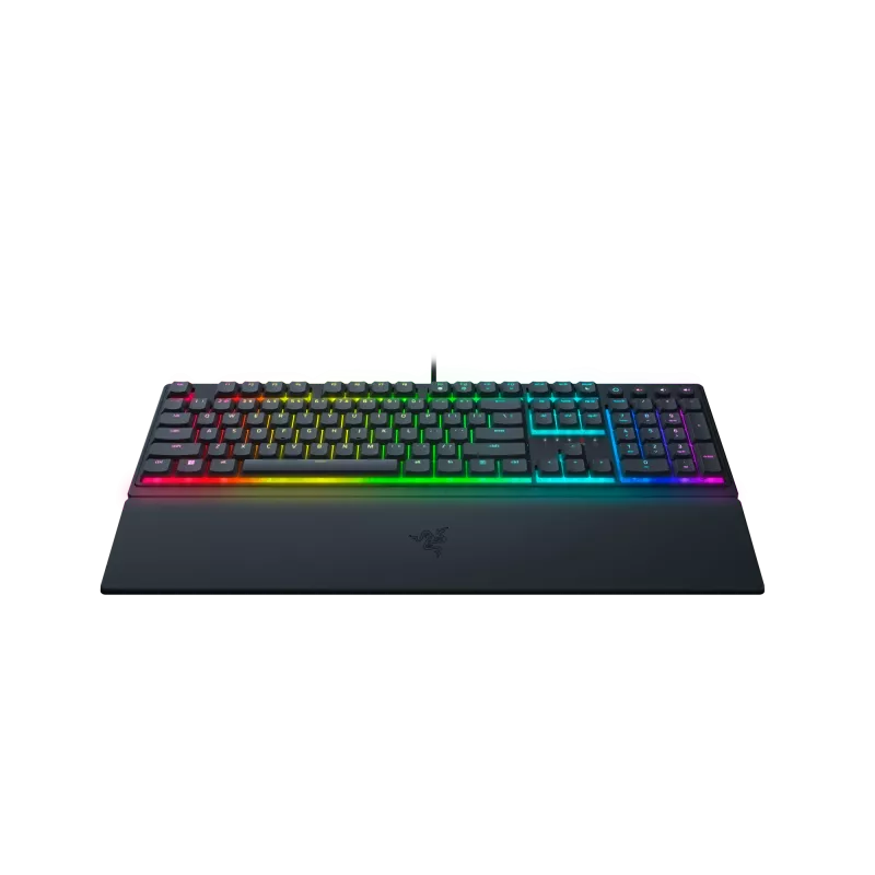 Laidinė žaidimų klaviatūra Razer Ornata V3 — membraninė‑mechaninė hibridinė, RGB LED apšvietimas, USB