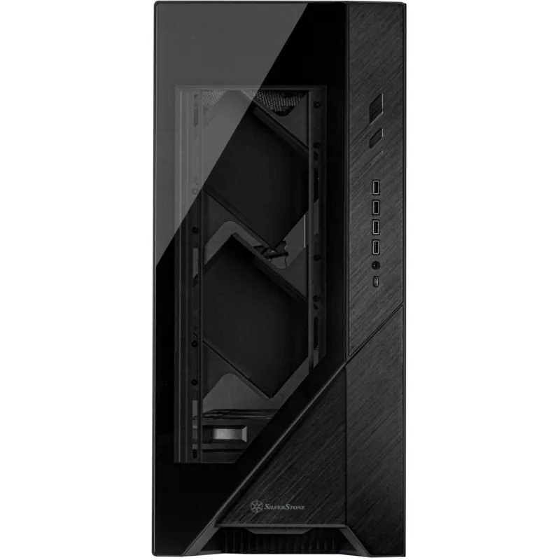 ALTA F2, Big-Tower korpusas juodas, grūdintas stiklas