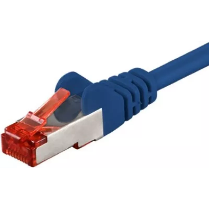 Wentronic Goobay CAT 6 komutacinis kabelis, S/FTP (PiMF), mėlynas, 15 m - LSZH be halogenų, varis (68273)