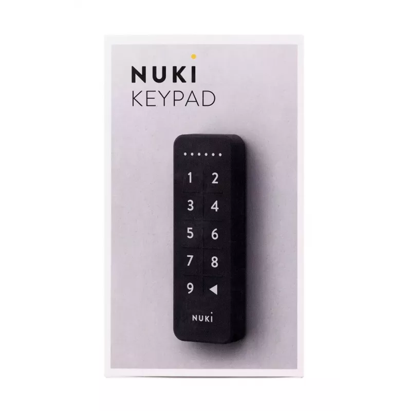 Išmanusis durų užraktas NUKI 9120072080609 — Bluetooth (5.0), IP65, kodinis užraktas, CR2032 baterijos pridedamos