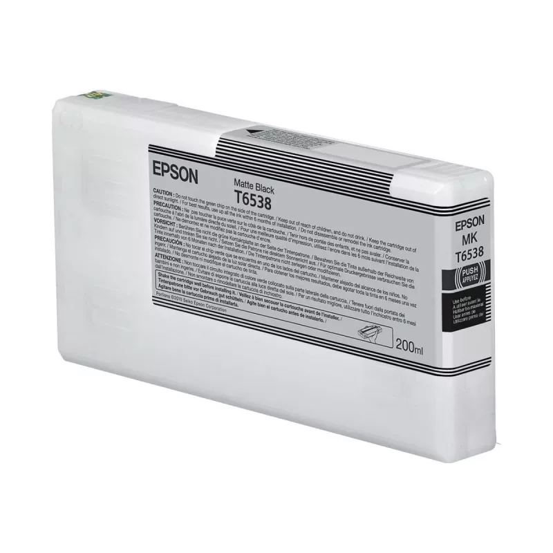 Rašalo kasetė Epson C13T65380N matinė juoda 200 ml Originali vienoje pakuotėje