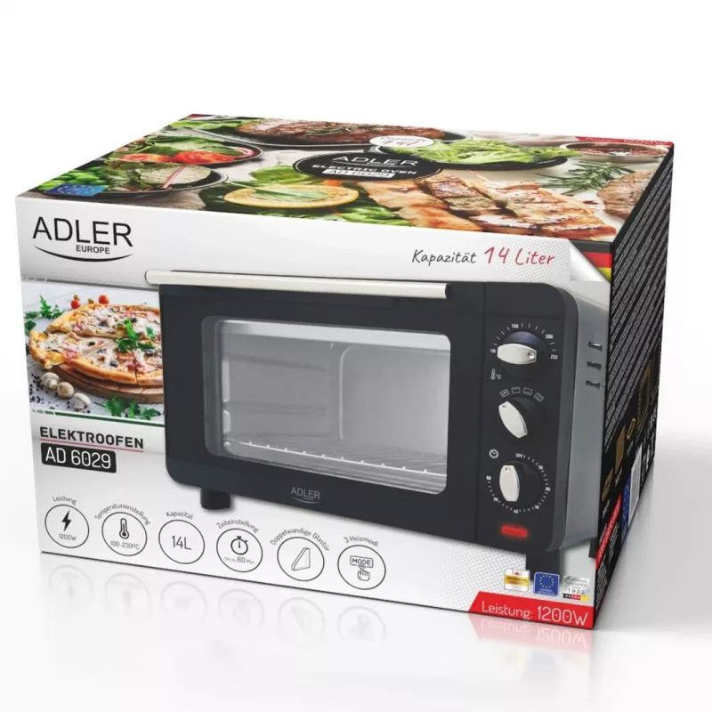 ADLER AD 6029 elektrinė orkaitė juoda