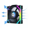 Ventiliatorius Lian Li UNI FAN SL Wireless LCD 120 12 cm Juodas 31 dB 51.45 cfm