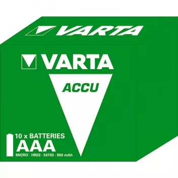 Varta Longlife - Akumuliatorius 2 x AAA tipo - NiMH - (įkraunamas) - 800 mAh - 10 vnt. pakuotė