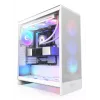 PC korpusas NZXT H7 Flow RGB Midi Tower baltas — grūdintas stiklas, EATX, priekyje 3×120 mm, USB-C