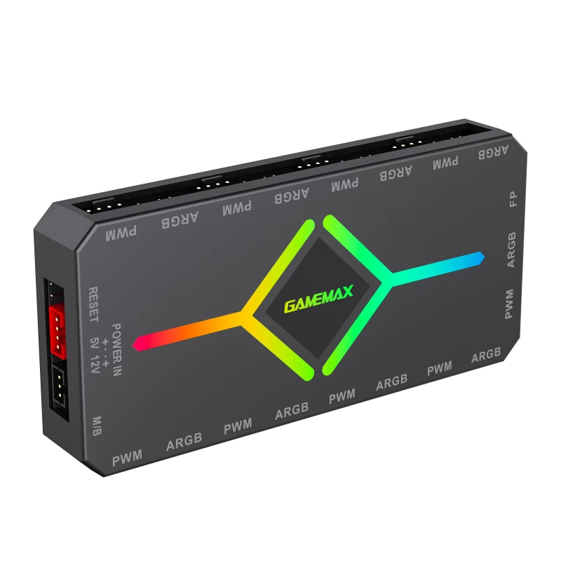 Gamemax | Nuotolinio valdymo pultelis | V4.0 ARGB PWM HUB BK | Juoda | Gamemax