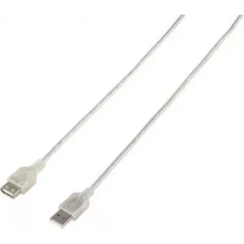 Renkforce USB 2.0 jungiamasis kabelis [1x USB 2.0 kištukas A - 1x USB 2.0 lizdas A] 3,00 m permatomas (RF-4538152)