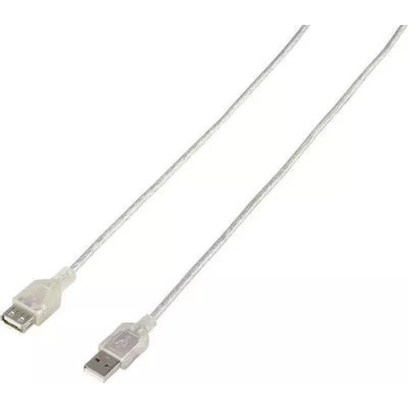 Renkforce USB 2.0 jungiamasis kabelis [1x USB 2.0 kištukas A - 1x USB 2.0 lizdas A] 3,00 m permatomas (RF-4538152)