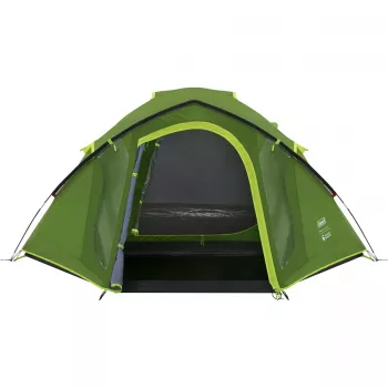 Coleman Dome Tent Darwin 4 Plus Juodaout — 4 asmenų tunelio palapinė su prieangiu, Tamsiai Žalia/Šviesiai Žalia