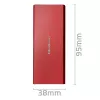 SSD dėklas QOLTEC 51831 USB 3.0 M.2 SATA diskams iki 2TB, raudonas, palaiko 30 mm ilgį, iki 4 diskų