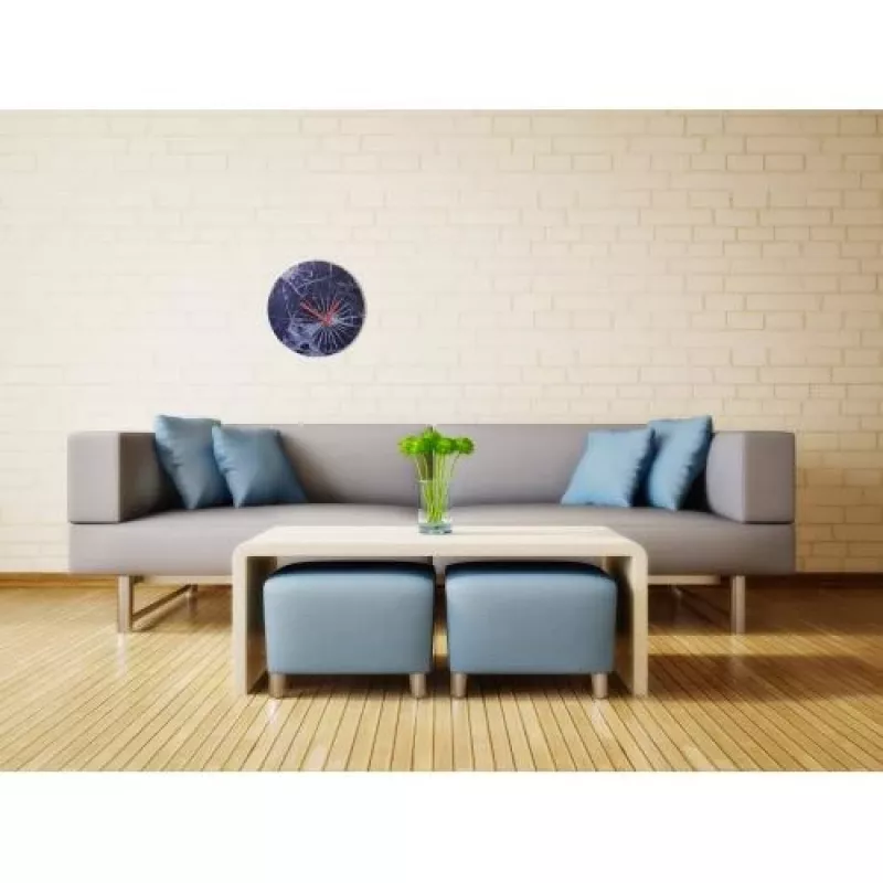 NeXtime klok 8147 Crash, Ø43cm, sieninis, mėlynas