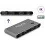KVM jungiklis DeLOCK 11485 USB HDMI 8K 144Hz antracito