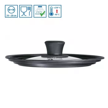 Hama 111545 keptuvės dangtis juoda, skaidri