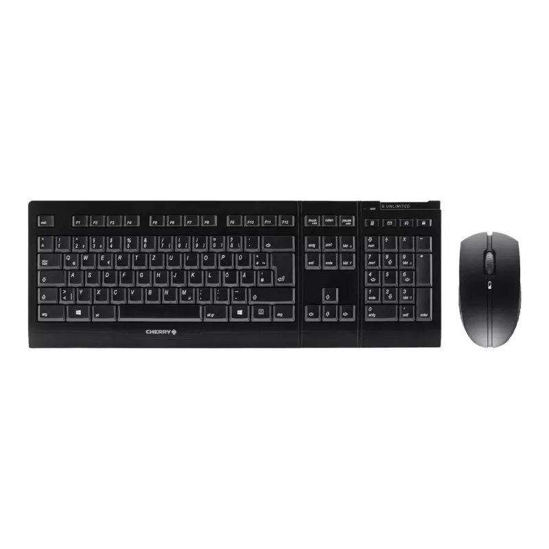 CHERRY B.UNLIMITED 3.0 klaviatūra Pelė komplekte Biurui RF Wireless Vokiška Juoda