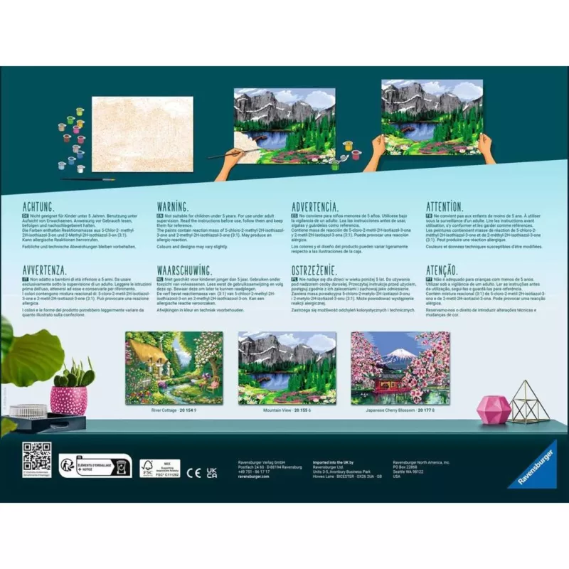 Ravensburger CreArt tapymo pagal skaičius rinkinys Landhaus am Fluss (Namelis prie upės)