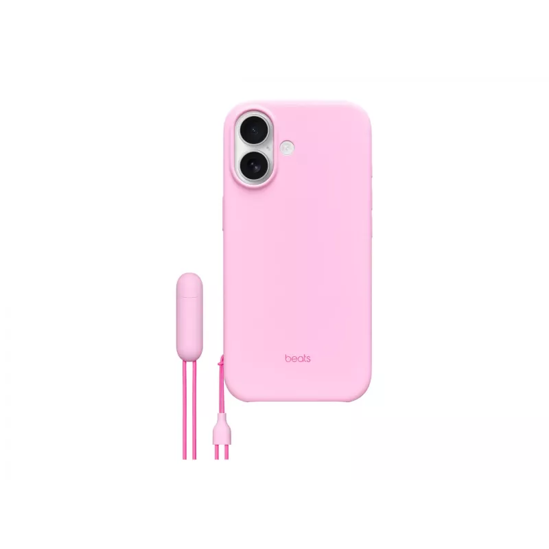 Kickstand dėklas skirtas iPhone 17 Apple Beats su MagSafe ir kameros valdymu, Pebble Pink, PC ir Mikropluoštas