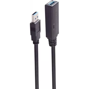 USB laidas ShiverPeaks BS13-39485 30m USB A juodas 5 Mbit/s