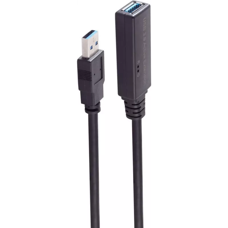 USB laidas ShiverPeaks BS13-39485 30m USB A juodas 5 Mbit/s