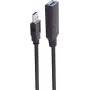 USB laidas ShiverPeaks BS13-39485 30m USB A juodas 5 Mbit/s