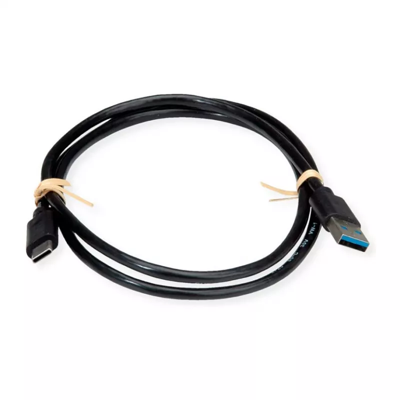 ROLINE RM USB 3.2 Gen 1 laidas, A-C, ST/ST, juodas, 1 m