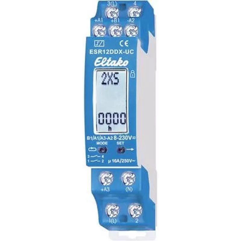 Eltako Electronics ESR12DDX-UC skaitmeninė daugiafunkcė V impulsinė relė (21200302)