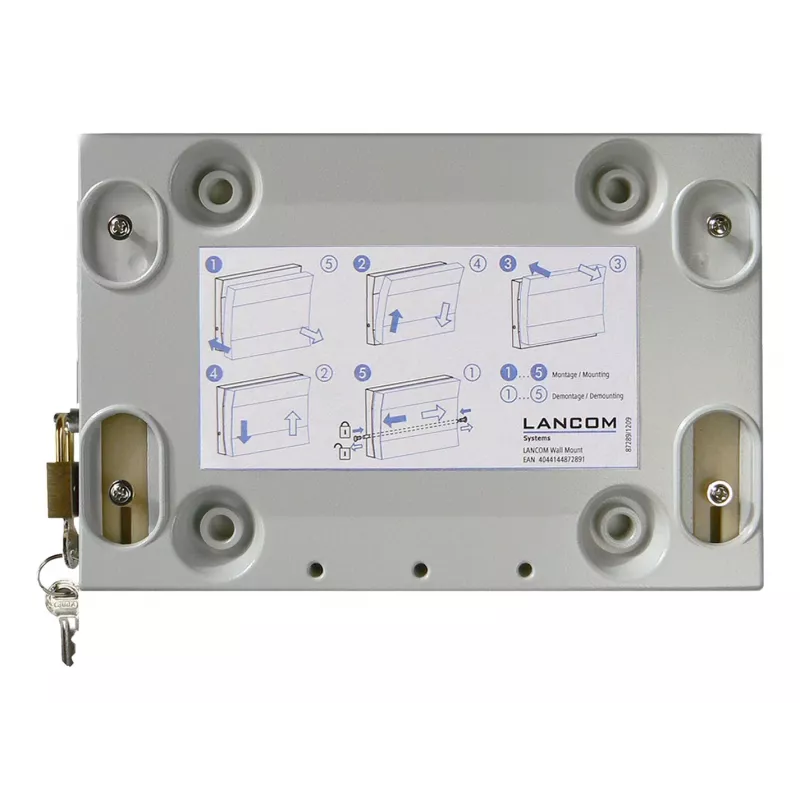 Sieninis tvirtinimo laikiklis LANCOM Systems įrenginiams, modelis 61349, pilkas