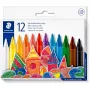 Staedtler 229 12 C12 jumbo vaškinės kreidelės, 12 vnt. pakuotė, įvairių spalvų