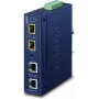 PLANET Industrial 2-Port - SFP - Wired - Mėlyna - Metall - IP30 - FCC Part 15 Class A - CE IEC60068-2-32 (free fall) IEC60068-2-27 (shock) IEC60068-2-6 (vibration) (IGT-900-2T2S)