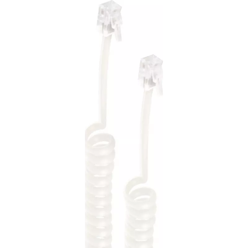 shiverpeaks ®-BASIC-S-Telephone rankinio telefono spiralinis laidas - laidas 2x 4P4C, juodas, 5,0 m (BS70135-5)