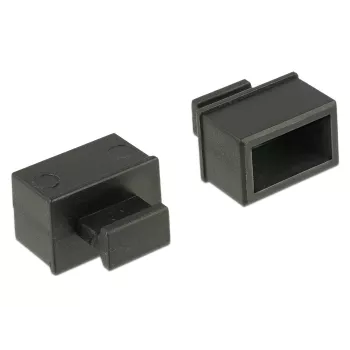 Socket safety cover DeLOCK 64021 Juoda 10 vnt.